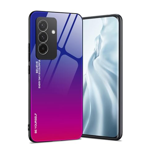 HAOYE Hülle für Samsung Galaxy A36 5G, Farbverlauf-Glas Back Cover Handyhülle, Ultra Thin Cover TPU Silikon Shock Absorption Stoßfest Case Schutzhülle(4) von HAOYE