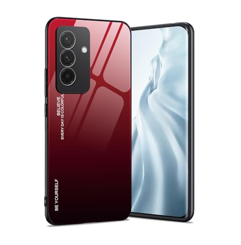 HAOYE Hülle für Samsung Galaxy A36 5G, Farbverlauf-Glas Back Cover Handyhülle, Ultra Thin Cover TPU Silikon Shock Absorption Stoßfest Case Schutzhülle(5) von HAOYE