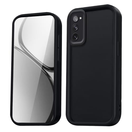 HAOYE Hülle für Samsung Galaxy S20 FE (Fan Edtion)/S20 Lite Schutzhülle, Silikon Stoßfeste Handyhülle mit Erhöhten Rändern/Verstärkten Ecken Schlichtem Design Case - Schwarz von HAOYE