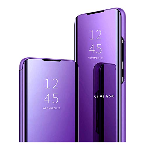 HAOYE Hülle für Samsung Galaxy S25 5G, Spiegel Smart View Handyhülle PC/PU Premium Leder Flip Case Cover, Stand Mirror Schutzhülle mit Klappbarer Ständer. Lila Blau HAOYE Hülle für Samsung Galaxy S25 5G, Spiegel Smart View Handyhülle PC/PU Premium Leder Flip Case Cover, Stand Mirror Schutzhülle mit Klappbarer Ständer. Lila Blau von HAOYE