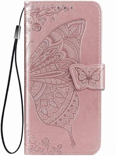 HAOYE Hülle für Xiaomi Poco X7 Pro 5G, Schmetterling PU/TPU Leder Magnetische Flip Handyhülle mit Kartensteckplätzen/Standfunktion, Anti-Rutsch Schutzhülle. Rosé Gold HAOYE Hülle für Xiaomi Poco X7 Pro 5G, Schmetterling PU/TPU Leder Magnetische Flip Handyhülle mit Kartensteckplätzen/Standfunktion, Anti-Rutsch Schutzhülle. Rosé Gold von HAOYE