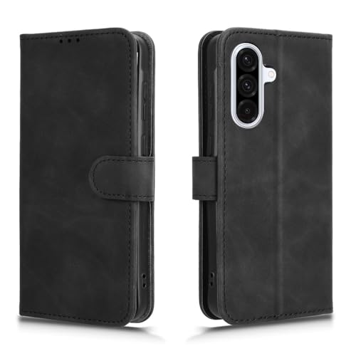HAOYE Lederhülle für Samsung Galaxy A56 5G Hülle, Handyhülle Premium TPU/PU Schutzhülle Flip-Case mit Standfunktion, Kartenfach und Magnetverschluss, Schwarz HAOYE Lederhülle für Samsung Galaxy A56 5G Hülle, Handyhülle Premium TPU/PU Schutzhülle Flip-Case mit Standfunktion, Kartenfach und Magnetverschluss, Schwarz von HAOYE