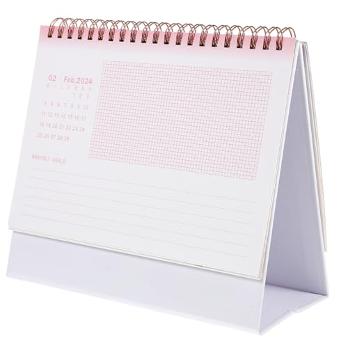 HAPINARY 2024 Einfacher Farbverlauf Tischkalender, Tischdekoration, Planer (Farbverlauf Blau), Tischkalender Dekoration, Klappkalender Für Schreibtisch, Büro, Schreibtischdekoration, von HAPINARY