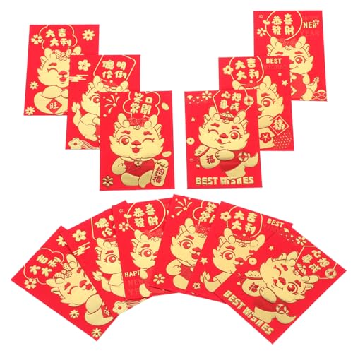 HAPINARY 30 Stück Rote Umschläge, Drachen Glücksgeldumschläge, Roter Glücksgeldbeutel, Chinesisches Neujahrsgeldpaket, Drachenmuster, Umschlagpapier, Rote Umschläge, Festival Roter HAPINARY 30 Stück Rote Umschläge, Drachen Glücksgeldumschläge, Roter Glücksgeldbeutel, Chinesisches Neujahrsgeldpaket, Drachenmuster, Umschlagpapier, Rote Umschläge, Festival Roter von HAPINARY