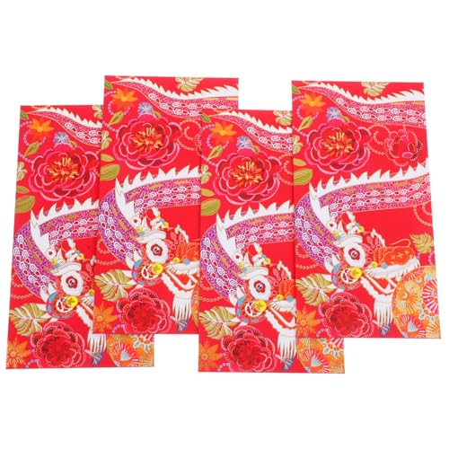 HAPINARY 4 Stück Jahr Des Drachen, Roter Umschlag, Glücksgeldtasche, Chinesisches Neujahrsangebot, Rotes Paket, Chinesische Neujahrsgeldtaschen, Frühlingsfest, Glücksgeld, HAPINARY 4 Stück Jahr Des Drachen, Roter Umschlag, Glücksgeldtasche, Chinesisches Neujahrsangebot, Rotes Paket, Chinesische Neujahrsgeldtaschen, Frühlingsfest, Glücksgeld, von HAPINARY