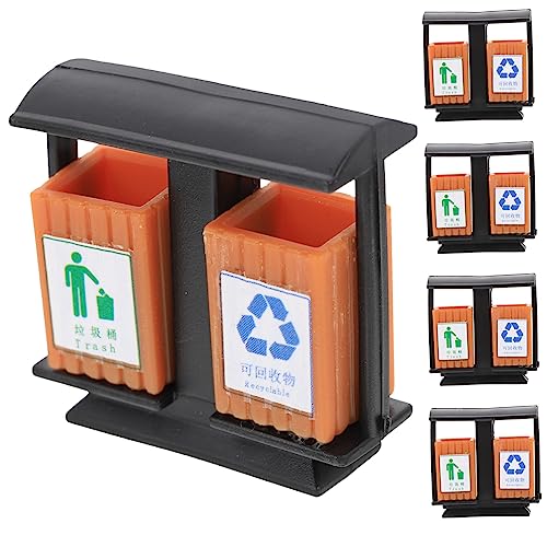 HAPINARY 5 Stück Mini Mülleimer, Kleiner Mülleimer, Mülleimer, Modell, Spielzeug Mülleimer, Mini Mülleimer, Sandtisch Mülleimer, Landschafts Mülleimer, Kleiner Mülleimer, Miniatur von HAPINARY