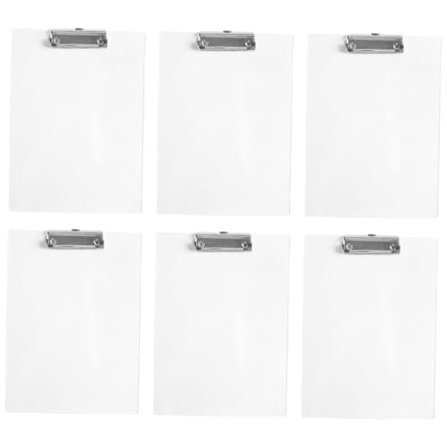 HAPINARY 6 Stück Transparente Klemmbretter Aus Kunststoff, Klemmbretter Für Büros, Seitenklemmen, Dokumentenklemmen, Binder Clips, Papier Dateiklemmen, Multifunktions Klemmbretter, Ordner HAPINARY 6 Stück Transparente Klemmbretter Aus Kunststoff, Klemmbretter Für Büros, Seitenklemmen, Dokumentenklemmen, Binder Clips, Papier Dateiklemmen, Multifunktions Klemmbretter, Ordner von HAPINARY