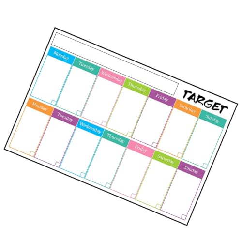 HAPINARY Selbstklebende Wochentafel, Selbstklebende Whiteboards, Selbstklebender Kühlschrankkalender, Wandkalender Zum Trockenlöschen, Whiteboard Kalender, Selbstklebende Notizblöcke, von HAPINARY