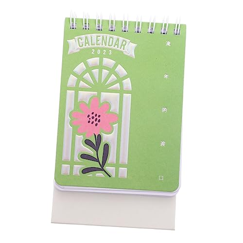 HAPINARY Silberner Hohler Tischkalender, Kleiner Kalender, Schreibtischkalender, Dekoration, Mini Tischkalender, Stand Tischkalender, Blumenkalender, Blumen Tischkalender, Schreibtisch von HAPINARY