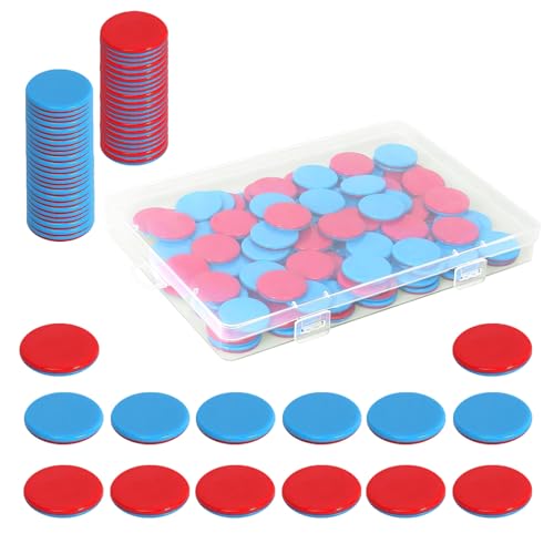 HAPPOW 100 Stück Wendeplättchen Rot Blau, Plastic Rechenplättchen, mit 1 Kunststoff Boxen, Rechenschieber 1. Klasse, Rechenhilfe Grundschule, für Nachhilfe zu Hause, Unterricht im Klassenzimmer HAPPOW 100 Stück Wendeplättchen Rot Blau, Plastic Rechenplättchen, mit 1 Kunststoff Boxen, Rechenschieber 1. Klasse, Rechenhilfe Grundschule, für Nachhilfe zu Hause, Unterricht im Klassenzimmer von HAPPOW