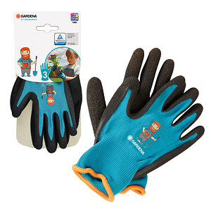 GARDENA unisex Gartenhandschuhe Kinder blau Größe Gr.3 (6-10 kg), 1 St. von Gardena