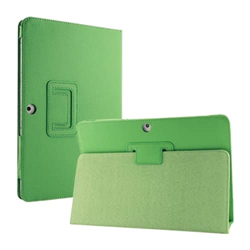 HAPPYA Tasche für Samsung Galaxy Tab 2 10.1 GT-P5100 P5110 P5113 P7500 P7510 Tasche Flip Stand PU Leder Folio Cover (Color : P5100 P5110 Green) von HAPPYA