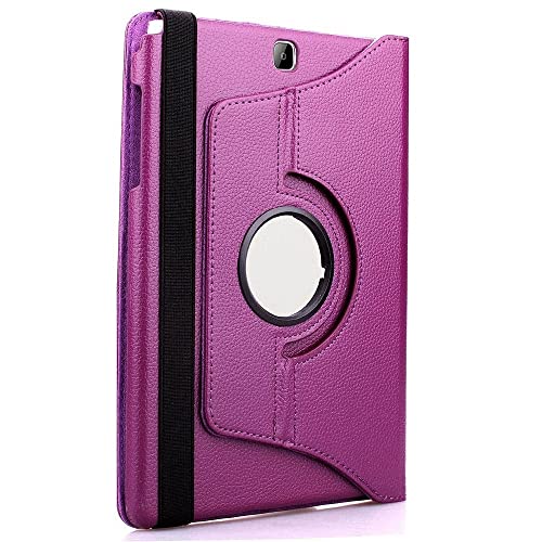 Hülle für Samsung Galaxy Tab Note Pro 12.2 Zoll P900 P901 P905 T900 Tablet Hülle 360 Drehbare Halterung Flip Stand Leder Hülle (Color : for 360 Purple) von HAPPYA