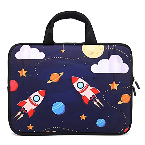 Universal 7-9 Zoll Kinder Tablet Hülle Ultra tragbar Neopren Tragetasche Tasche Kompatibel mit 7 Zoll,8 Zoll,8.5 Zoll,8.9 Zoll,8.9 Zoll Apple iPad Mini, Samsung, Google, HP, Acer (Cool Rocket) von HAPPYLIVE SHOPPING