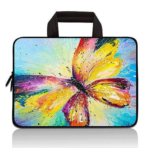 Universelle Tablet-Hülle für Kinder, 17,8 - 22,9 cm (7 - 9 Zoll), ultratragbar, Neopren, kompatibel mit Apple iPad Mini, Samsung, Google, HP, Acer (Big Butterfly) von HAPPYLIVE SHOPPING