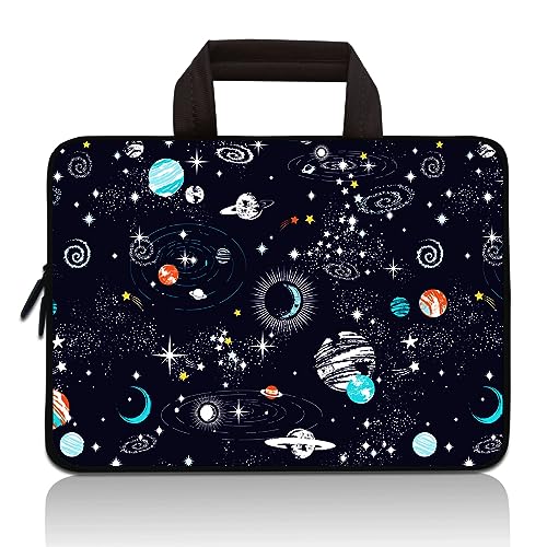 Universelle Tablet-Hülle für Kinder, 17,8 - 22,9 cm (7 - 9 Zoll), ultratragbar, Neopren, kompatibel mit Apple iPad Mini, Samsung, Google, HP, Acer (Space Galaxy) von HAPPYLIVE SHOPPING