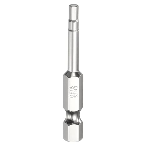 HARFINGTON H3.0 Sechskant-Schraubendreher-Bit, 3,0 mm, metrische flache Spitze, 1/4-Zoll-Sechskantschaft, 50 mm lang, magnetisch, Sechskantschraube, Bohrer-Bit, Schraubenschlüssel, verchromt HARFINGTON H3.0 Sechskant-Schraubendreher-Bit, 3,0 mm, metrische flache Spitze, 1/4-Zoll-Sechskantschaft, 50 mm lang, magnetisch, Sechskantschraube, Bohrer-Bit, Schraubenschlüssel, verchromt von HARFINGTON