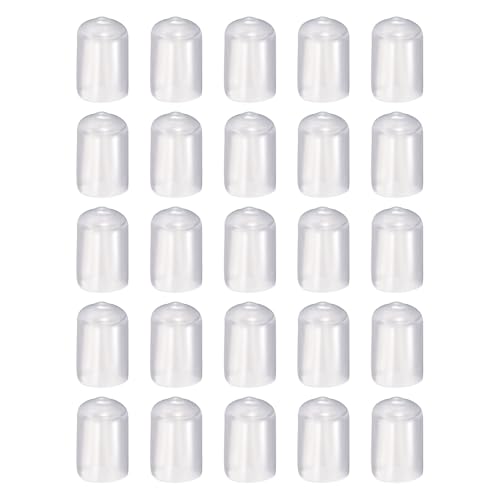 HARFINGTON Runde Gummi-Endkappen, 15 mm, ID-Bolzenabdeckungen, Kappen aus Vinyl, Gummi, flexible Schraubgewindeschutz für Metallrohr-Stangenschrauben, durchscheinend, 50 Stück HARFINGTON Runde Gummi-Endkappen, 15 mm, ID-Bolzenabdeckungen, Kappen aus Vinyl, Gummi, flexible Schraubgewindeschutz für Metallrohr-Stangenschrauben, durchscheinend, 50 Stück von HARFINGTON