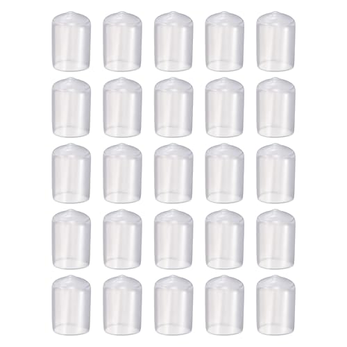 HARFINGTON Runde Gummi-Endkappen, 20 mm, ID-Bolzenabdeckungen, Kappen aus Vinyl, Gummi, flexible Schraubgewindeschutz für Metallrohr-Stangenschrauben, durchscheinend, 50 Stück HARFINGTON Runde Gummi-Endkappen, 20 mm, ID-Bolzenabdeckungen, Kappen aus Vinyl, Gummi, flexible Schraubgewindeschutz für Metallrohr-Stangenschrauben, durchscheinend, 50 Stück von HARFINGTON