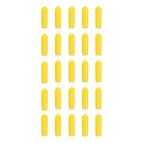 HARFINGTON Runde Gummi-Endkappen, 3,5 mm, ID-Bolzenabdeckungen, Kappen aus Vinyl, Gummi, flexibler Schraubgewindeschutz für Metallrohr-Stangenschrauben, Gelb, 100 Stück HARFINGTON Runde Gummi-Endkappen, 3,5 mm, ID-Bolzenabdeckungen, Kappen aus Vinyl, Gummi, flexibler Schraubgewindeschutz für Metallrohr-Stangenschrauben, Gelb, 100 Stück von HARFINGTON