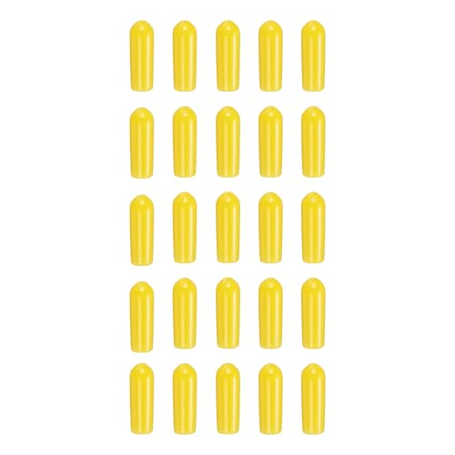 HARFINGTON Runde Gummi-Endkappen, 4,5 mm, ID-Bolzenabdeckungen, Kappen aus Vinyl, Gummi, flexibler Schraubgewindeschutz für Metallrohr-Stangenschrauben, Gelb, 100 Stück HARFINGTON Runde Gummi-Endkappen, 4,5 mm, ID-Bolzenabdeckungen, Kappen aus Vinyl, Gummi, flexibler Schraubgewindeschutz für Metallrohr-Stangenschrauben, Gelb, 100 Stück von HARFINGTON