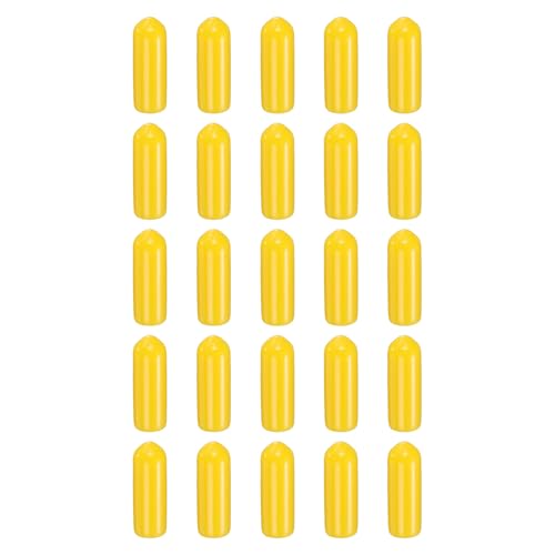 HARFINGTON Runde Gummi-Endkappen, 5 mm, ID-Bolzenabdeckungen, Kappen aus Vinyl, Gummi, flexibler Schraubgewindeschutz für Metallrohr-Stangenschrauben, Gelb, 100 Stück HARFINGTON Runde Gummi-Endkappen, 5 mm, ID-Bolzenabdeckungen, Kappen aus Vinyl, Gummi, flexibler Schraubgewindeschutz für Metallrohr-Stangenschrauben, Gelb, 100 Stück von HARFINGTON