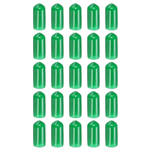 HARFINGTON Runde Gummi-Endkappen, 7,50 mm, ID-Bolzenabdeckungen, Kappen aus Vinyl, Gummi, flexibler Schraubgewindeschutz für Metallrohr-Stangenschrauben, Grün, 100 Stück HARFINGTON Runde Gummi-Endkappen, 7,50 mm, ID-Bolzenabdeckungen, Kappen aus Vinyl, Gummi, flexibler Schraubgewindeschutz für Metallrohr-Stangenschrauben, Grün, 100 Stück von HARFINGTON