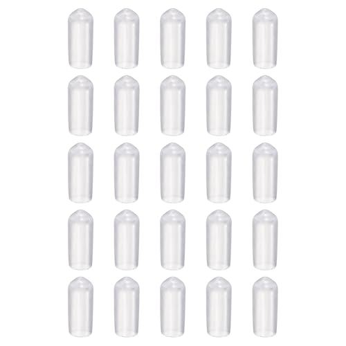 HARFINGTON Runde Gummi-Endkappen, 7 mm, ID-Bolzenabdeckungen, Kappen aus Vinyl, Gummi, flexibler Schraubgewindeschutz für Metallrohr-Stangenschrauben, durchscheinend, 100 Stück HARFINGTON Runde Gummi-Endkappen, 7 mm, ID-Bolzenabdeckungen, Kappen aus Vinyl, Gummi, flexibler Schraubgewindeschutz für Metallrohr-Stangenschrauben, durchscheinend, 100 Stück von HARFINGTON