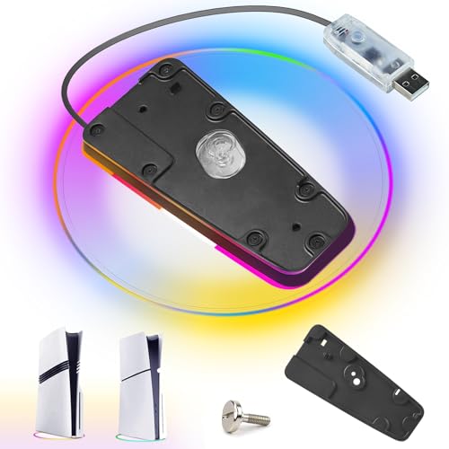 HARIKIKI RGB Vertikaler Standfuß für PS5 Slim Disc und Digital Edition Videospiele Zubehör Ständer für PS5 Pro Konsole Vertikal Standfuss, Stabiler Halter mit Kompatibilität für Playstation 5 HARIKIKI RGB Vertikaler Standfuß für PS5 Slim Disc und Digital Edition Videospiele Zubehör Ständer für PS5 Pro Konsole Vertikal Standfuss, Stabiler Halter mit Kompatibilität für Playstation 5 von HARIKIKI