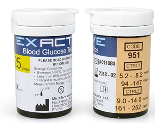 Exactive VITAL Teststreifen 50 Stück + 50 Lanzetten für Blutzuckermessgerät von HARPIMER