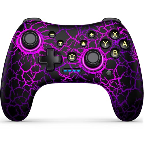 HASACOOL Switch Controller - Wireless Switch Controller mit 800mAh Akku/Lichtsteuerung/App-Einstellungen/Doppelmotoren, Controller Switch für Switch/Lite/OLED von HASACOOL