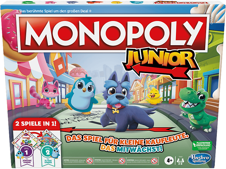 HASBRO GAMING Monopoly Junior 2 Games in 1 Familienspiel von HASBRO GAMING