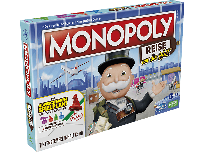 HASBRO GAMING Monopoly Reise um die Welt Familienspiel Mehrfarbig von HASBRO GAMING