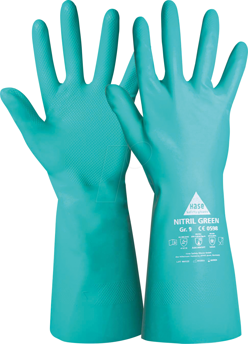 HASE 904000 7 - Chemikalienschutzhandschuh Nitril Green, Gr. 7 von HASE LEDERFABRIK