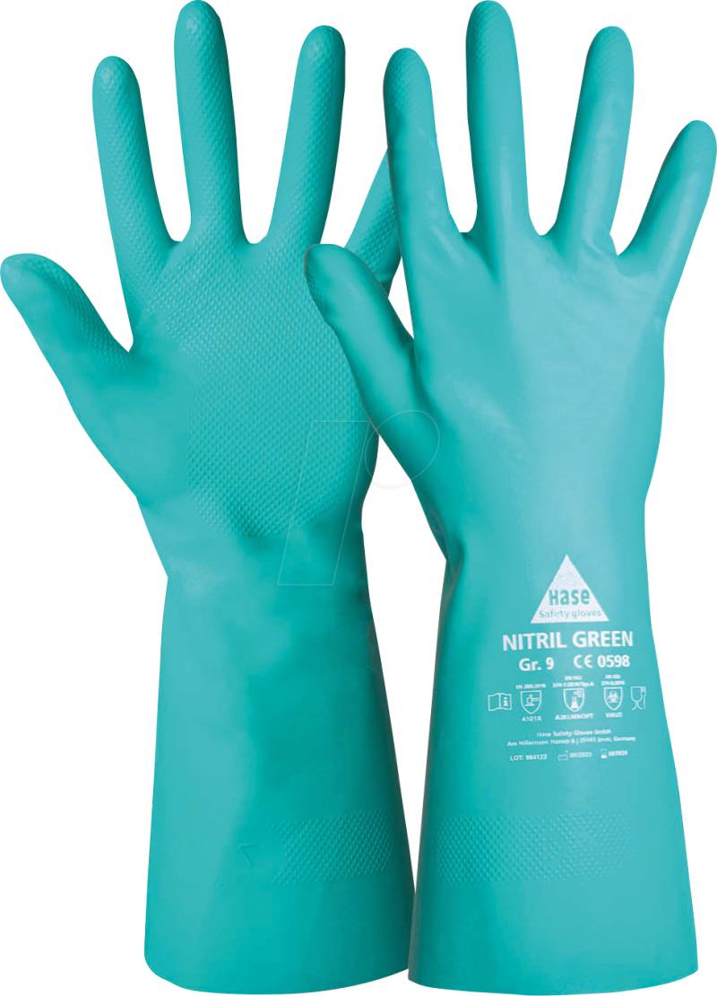 HASE 904000 7 - Chemikalienschutzhandschuh Nitril Green, Gr. 7 von HASE LEDERFABRIK