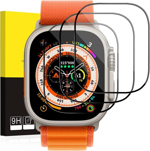 HATALKIN 3-Stück Schutzfolie Kompatibel für Apple Watch Ultra 49mm,Glas Displayschutzfolie Harter Keine Blasen Panzerfolie für Apple Watch 49mm Panzerglasfolie, HD Kratzfest Folie für iWatch Ultra HATALKIN 3-Stück Schutzfolie Kompatibel für Apple Watch Ultra 49mm,Glas Displayschutzfolie Harter Keine Blasen Panzerfolie für Apple Watch 49mm Panzerglasfolie, HD Kratzfest Folie für iWatch Ultra von HATALKIN