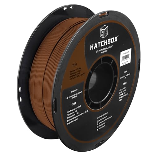 HATCHBOX Shore 95A Kupfer TPU 3D Drucker Filament Spule 1.75mm Maßgenauigkeit +/- 0.03mm 3D Druck Filament HATCHBOX Shore 95A Kupfer TPU 3D Drucker Filament Spule 1.75mm Maßgenauigkeit +/- 0.03mm 3D Druck Filament von HATCHBOX