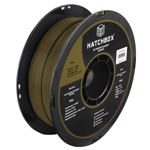 HATCHBOX TPU Bronze 3D Drucker Filament 1.75mm 1kg Spule Maßgenauigkeit +/- 0.03mm 3D Druck Filament HATCHBOX TPU Bronze 3D Drucker Filament 1.75mm 1kg Spule Maßgenauigkeit +/- 0.03mm 3D Druck Filament von HATCHBOX