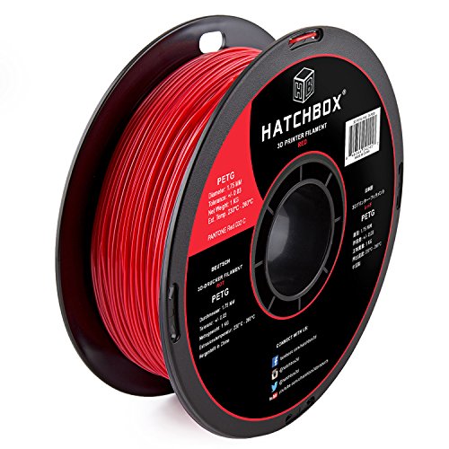 hatchbox 3D petg-1kg1.75-red PETG 3D-Drucker Filament, maßhaltigkeit +/-0,05 mm, 1 kg Spule, 1,75 mm, rot hatchbox 3D petg-1kg1.75-red PETG 3D-Drucker Filament, maßhaltigkeit +/-0,05 mm, 1 kg Spule, 1,75 mm, rot von HATCHBOX