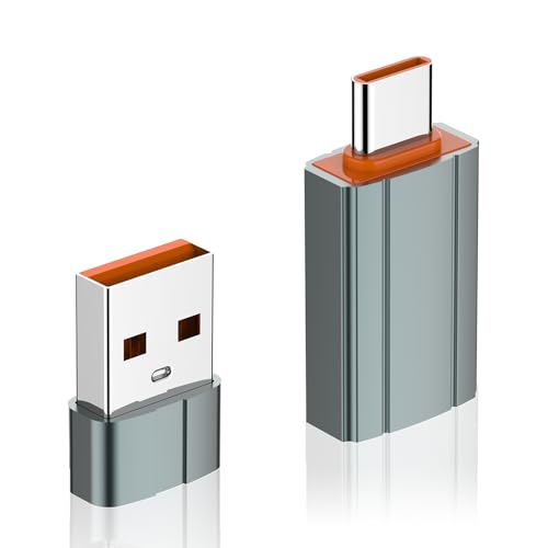 HATMINI USB-auf-USB-C-Adapter, USB-C-Buchse auf USB-Stecker, OTG-Konverter für MacBook, iPad, Desktop, Laptops, Projektor, Ladegeräte, 2 Stück von HATMINI