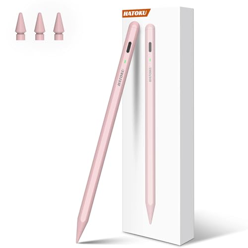 Pencil 1. Generation für iPad 2018-2025, 15Mins Full Charge & Palm Rejection, HATOKU Hochpräziser Stift für Tablet mit Magnetische Ansaugung für iPad 6-11, Air 3-5/M2/M3,Pro 11/12.9"/13" M4, Mini 5-6 von HATOKU