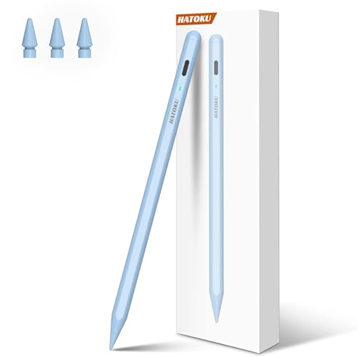 Pencil 1. Generation für iPad 2018-2025, 15Mins Full Charge & Palm Rejection, HATOKU Hochpräziser Stift für Tablet mit Magnetische Ansaugung für iPad 6-11, Air 3-5/M2/M3,Pro 11/12.9"/13" M4, Mini 5-6 von HATOKU