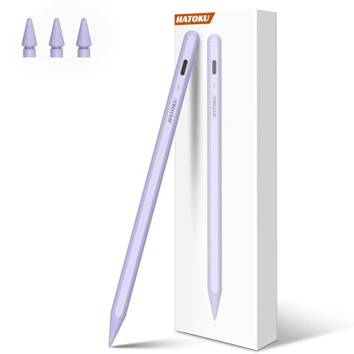 Pencil 1. Generation für iPad 2018-2025, 15Mins Full Charge & Palm Rejection, HATOKU Hochpräziser Stift für Tablet mit Magnetische Ansaugung für iPad 6-11, Air 3-5/M2/M3,Pro 11/12.9"/13" M4, Mini 5-6 von HATOKU