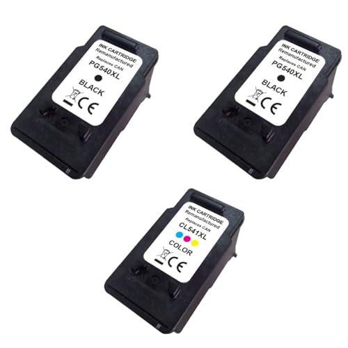 HAUPTSTADT TONER 540XL 541XL Patronen Kompatibel für Canon Druckerpatronen 2X 540 1x 541 XL Multipack PG-540 CL-541 für Canon Pixma TS5150 TS5151 MG3650S MG3650 MG3150 MG3250 MG3550 MG3600 MX475 von HAUPTSTADT TONER