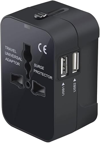 HAUSPROFI Premium Universal Reiseadapter – Weltweiter Reisestecker mit 2 USB-A Ports für 224+ Länder, Dual-USB Ladefunktion, All-in-One Adapter für USA, UK, EU, Australien und weltweites Reisen HAUSPROFI Premium Universal Reiseadapter – Weltweiter Reisestecker mit 2 USB-A Ports für 224+ Länder, Dual-USB Ladefunktion, All-in-One Adapter für USA, UK, EU, Australien und weltweites Reisen von HAUSPROFI