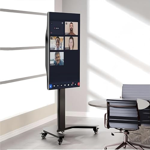 Mobiler TV-Wagenständer mit Rädern - Tragbarer TV-Bodenständer for 32-65-Zoll-/32-65-Zoll-Fernseher, 360° horizontal und vertikal drehbarer mobiler Wagen, rollender Bodenständer for das Homeoffice(32- Mobiler TV-Wagenständer mit Rädern - Tragbarer TV-Bodenständer for 32-65-Zoll-/32-65-Zoll-Fernseher, 360° horizontal und vertikal drehbarer mobiler Wagen, rollender Bodenständer for das Homeoffice(32- von HAUTFENM