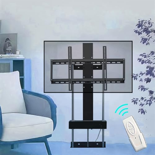 Motorisierter TV-Halterungsständer - TV-Bodenständer, for 37-75-Zoll-Fernseher, Teleskop-TV-Ständer, Mit Fernbedienung, Automatisch Anhebender TV-Ständer, Höhenverstellbarer, Einfach Zu Installierende von HAUTFENM