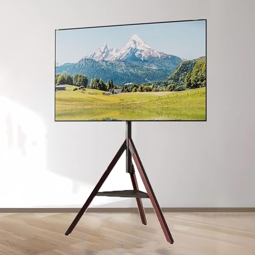 Tragbarer TV-Bodenständer – LCD-TV-Rahmen-Bodenständer, TV-Ständer-Stativständer for 32-75 Zoll Flache/Gebogene TV-Bildschirme, Boden-TV-Ständer mit Ablage, höhenverstellbar, schwenkbar, bis zu 50 kg Tragbarer TV-Bodenständer – LCD-TV-Rahmen-Bodenständer, TV-Ständer-Stativständer for 32-75 Zoll Flache/Gebogene TV-Bildschirme, Boden-TV-Ständer mit Ablage, höhenverstellbar, schwenkbar, bis zu 50 kg von HAUTFENM