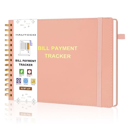 HAUTOCO Hardcover Rechnungs-Tracker, Notizbuch, horizontal, monatliche Rechnung, Zahlungs-Organizer für persönliche Budgetierung, Heimfinanzierung, mit 2 Aufbewahrungstaschen, Checkliste HAUTOCO Hardcover Rechnungs-Tracker, Notizbuch, horizontal, monatliche Rechnung, Zahlungs-Organizer für persönliche Budgetierung, Heimfinanzierung, mit 2 Aufbewahrungstaschen, Checkliste von HAUTOCO