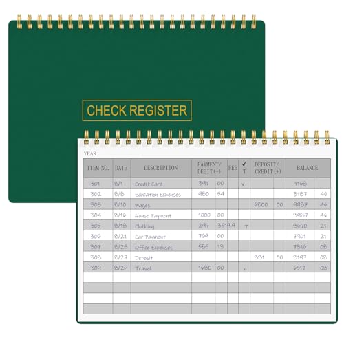 HAUTOCO Scheckregister für persönliches Scheckbuch, Transaktionskostenbuch für kleine Unternehmen, Checking Account Registerbuch zur Verfolgung von Zahlungen, Einlagen, Finanzen, 21,6 x 15,7 cm HAUTOCO Scheckregister für persönliches Scheckbuch, Transaktionskostenbuch für kleine Unternehmen, Checking Account Registerbuch zur Verfolgung von Zahlungen, Einlagen, Finanzen, 21,6 x 15,7 cm von HAUTOCO